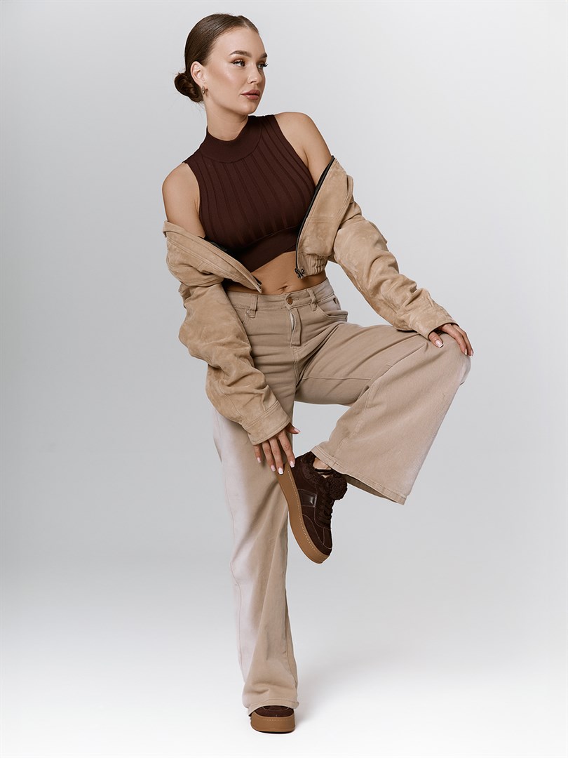 Женские кеды коричневого цвета Chewhite - фото 47281