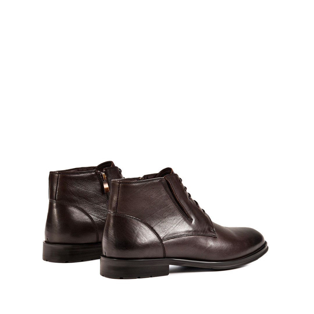 Мужские демисезонные ботинки коричневого цвета - фото 48337