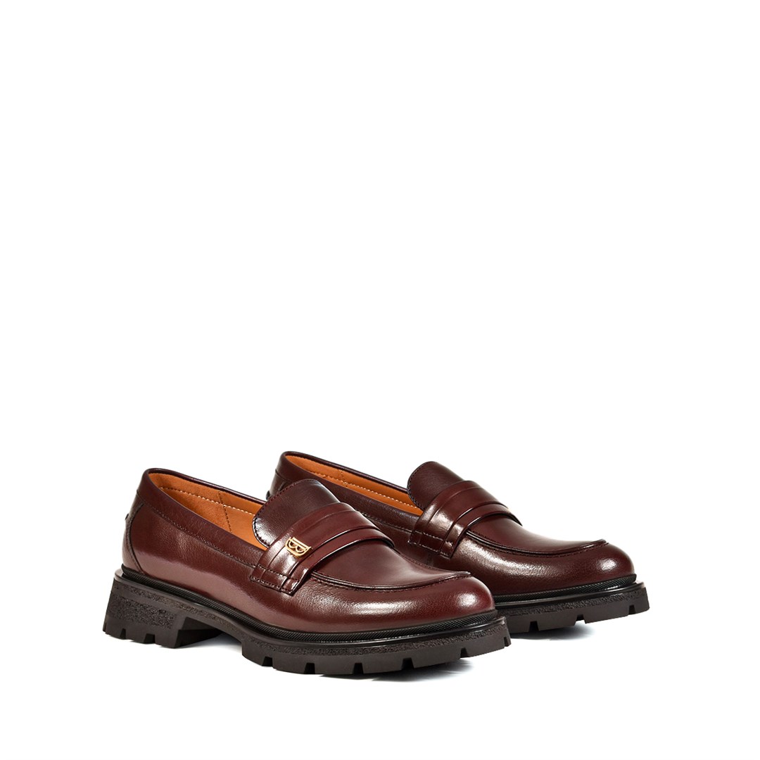 Женские лоферы бордового цвета Chewhite - фото 48408