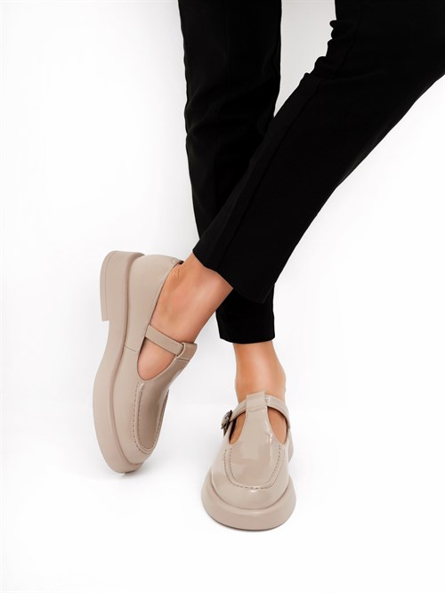 Женские туфли мэри-джейн бежевого цвета Chewhite - фото 13555