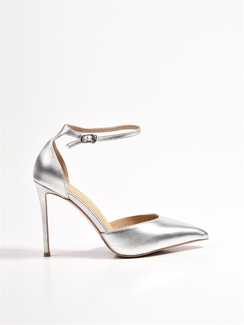 Открытые туфли серебряного цвета Chewhite - фото 17431