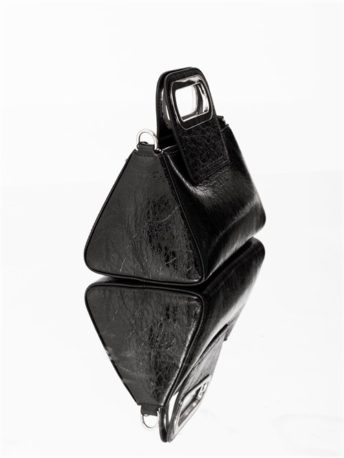 Сумка кросс-боди черного цвета с двумя моноручками