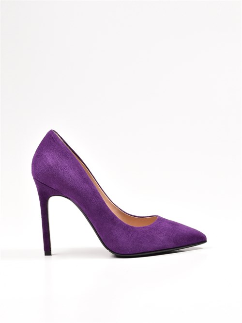 Женские туфли фиолетового цвета на шпильке - фото 18290