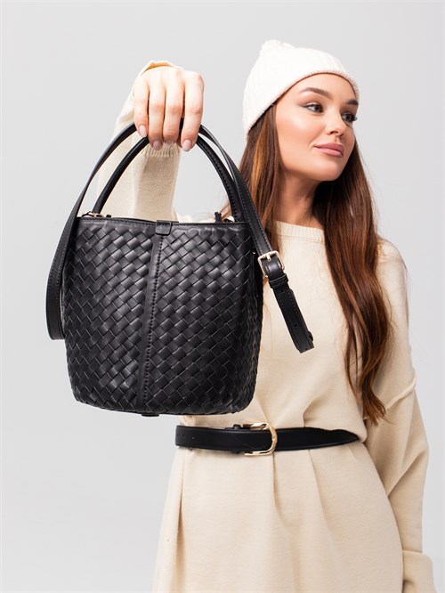 Женская сумка из натуральной черной кожи Chewhite - фото 22755