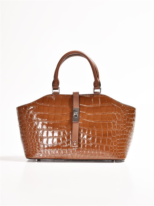 Женская сумка с тиснением коричневого цвета Chewhite - фото 23279