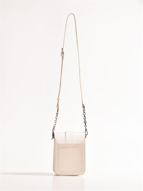 Женская мини-сумка молочного цвета Chewhite