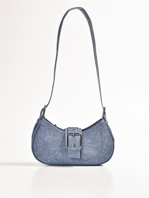 Женская сумка-багет голубого цвета Chewhite