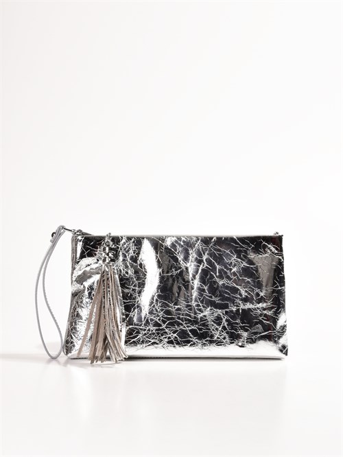 Женская сумка кросс-боди серебряного цвета Chewhite - фото 24417