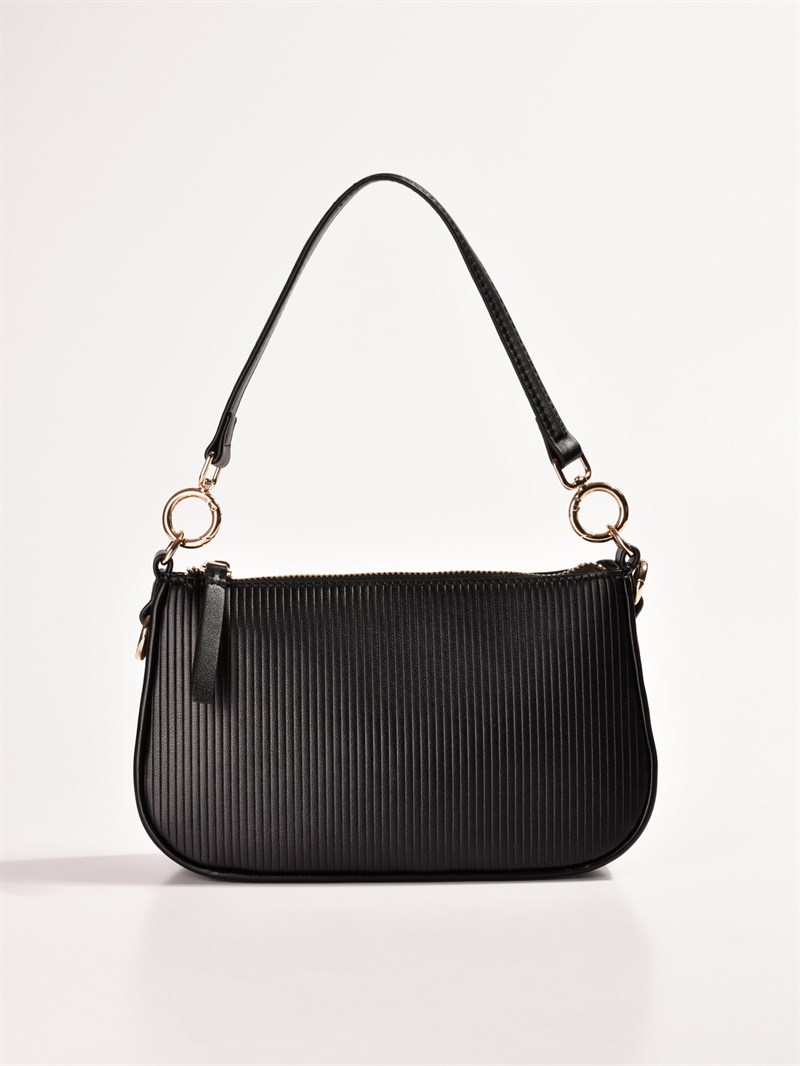 Женская сумка-багет черного цвета Chewhite