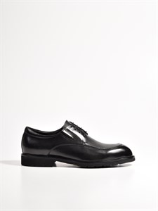 Мужские туфли из натуральной черной кожи - фото 10162