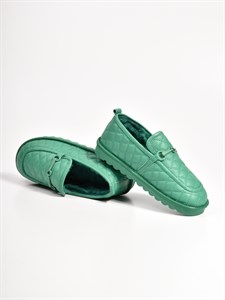 Туфли из натуральной кожи зеленого цвета - фото 12024