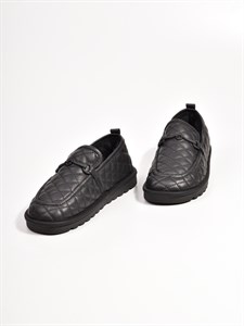 Туфли из натуральной кожи черного цвета - фото 12035
