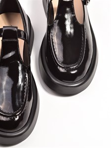 Туфли из натуральной лаковой кожи с пряжкой - фото 13422