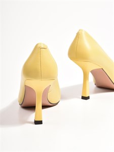 Туфли-лодочки Chewhite с квадратной пяткой желтого цвета - фото 14113