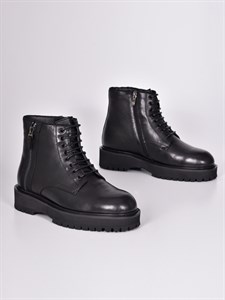 Зимние мужские ботинки черного цвета - фото 18537