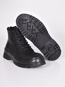 Оригинальные ботинки из комбинированной кожи с молнией на заднике - фото 5681