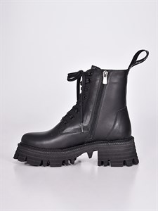 Зимние ботинки из натуральной кожи с шнуровкой и молнией сбоку - фото 7730