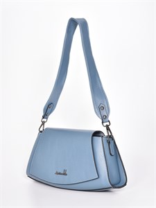 Лаконичная женская сумка-багет голубого цвета - фото 8683