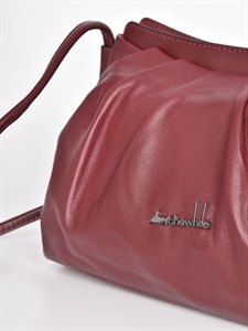 Женская сумка из гладкой натуральной кожи с тонким ремешком - фото 8685