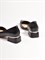 Женские туфли черного цвета на фактурном каблуке - фото 10189