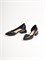 Женские туфли черного цвета на фактурном каблуке - фото 10193