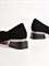 Туфли из бархатистой натуральной замши чёрного цвета - фото 10201