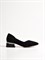 Туфли из бархатистой натуральной замши чёрного цвета - фото 10204
