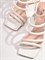 Босоножки на фигурном каблуке из натуральной белой кожи - фото 10406