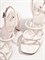 Босоножки на тонких ремешках из натуральной кожи белого цвета - фото 10416
