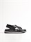 Мужские летние сандалии черного цвета на акцентной подошве - фото 10605