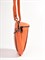 Мини-сумка из натуральной мягкой кожи оранжевого цвета - фото 10912