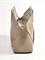 Объемная сумка-шоппер из натуральной гладкой кожи цвета хаки - фото 10970