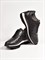 Женские кроссовки черного цвета из натуральной мягкой кожи - фото 11287