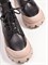 Ботинки на шнуровке из натуральной кожи черного цвета - фото 11397