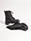 Ботинки на шнуровке из чёрной натуральной гладкой кожи - фото 11419