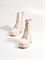 Женские высокие ботинки молочного цвета - фото 11554