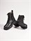 Женские ботинки из чёрной натуральной гладкой кожи - фото 11633
