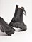 Женские ботинки из чёрной натуральной гладкой кожи - фото 11634