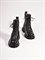 Женские ботинки из чёрной натуральной гладкой кожи - фото 11638