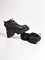 Ботинки на шнуровке из натуральной плотной черной кожи - фото 11659