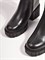 Ботильоны черного цвета с округлым мысом из натуральной кожи гладкой фактуры - фото 11677