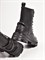 Ботинки на шнуровке из черной натуральной кожи - фото 11925