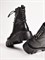 Высокие ботинки из натуральной кожи черного цвета c шнуровкой - фото 11932