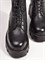 Высокие ботинки из натуральной кожи черного цвета c шнуровкой - фото 11933