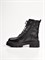 Высокие ботинки из натуральной кожи черного цвета c шнуровкой - фото 11934