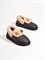 Туфли из натуральной стеганной кожи черного цвета - фото 11959