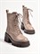 Ботинки на шнуровке из натуральной кожи оттенка капучино - фото 12154