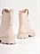 Ботинки на шнуровке молочного оттенка из натуральной кожи - фото 12418