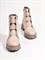 Женские ботинки бежевого цвета из натуральной кожи - фото 12458