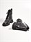 Зимние ботинки черного цвета с брогированным мысом - фото 12694